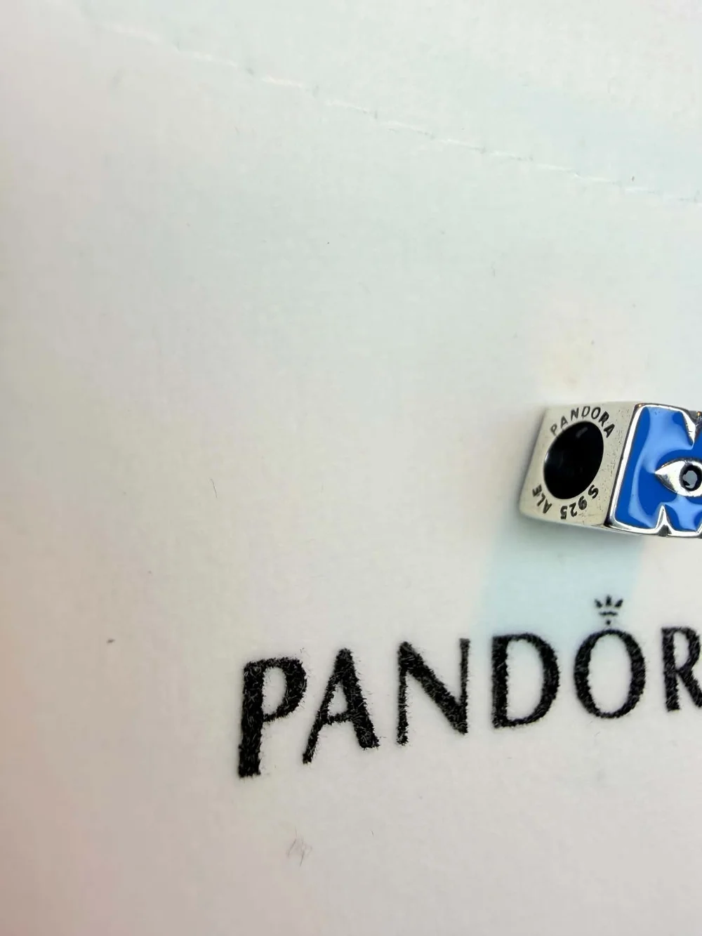 Pandora Blue Enamel 'M' Eye Letter Charm